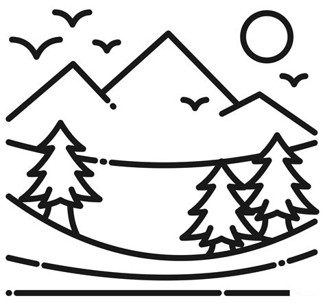 Valley Coloring Page Colouringpages