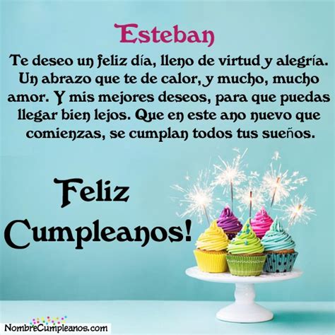 Feliz Cumplea Os Esteban Tartas Tarjetas Deseos