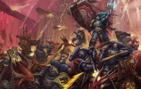 Demons Warhammer 40 000 Space Marines 1080P Space Wolves Chaos