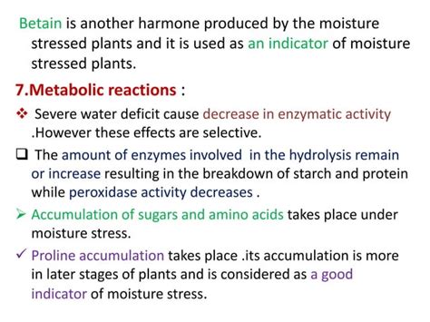 Effect Of Moisture Stress On Plant Growth And Development Ppt