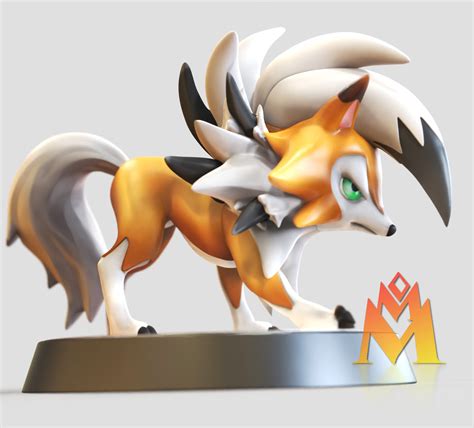 Forma Del Crep Sculo De Lycanroc Fan Art Figurilla Pok Mon