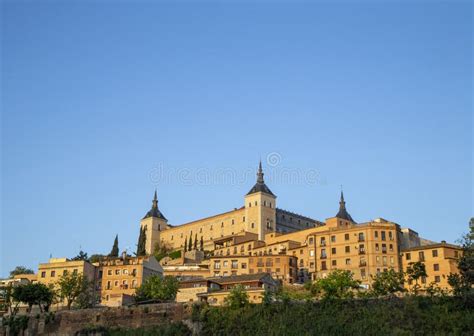 View Of The Famous Alcazar Of Toledo Castile La Mancha Spain Stock