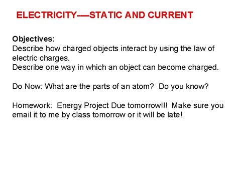 Electric Charge And Static Electricity Electricitystatic And Current