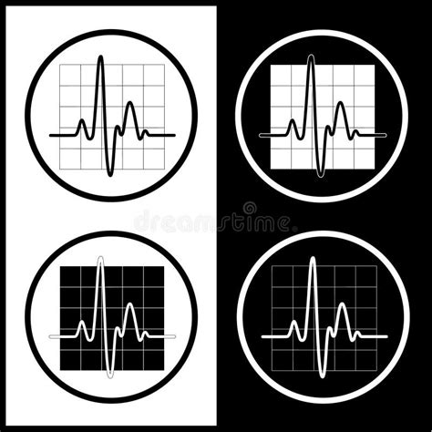 Icono Del Cardiograma Del Vector Ilustración del Vector Ilustración