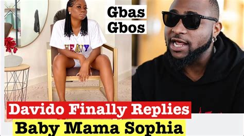 Davido Finally Replies Baby Mama Sophia Momodu After She Dragged Him