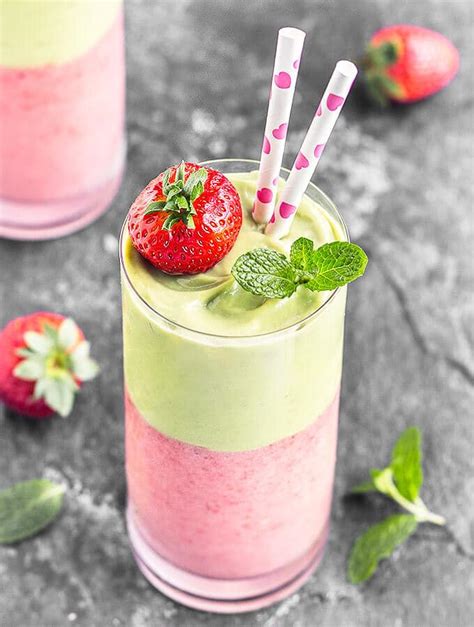 Avocado Strawberry Layered Smoothie As Easy As Apple Pie