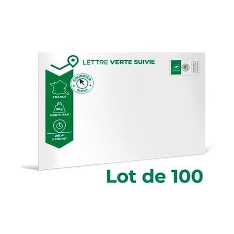 Lettre suivie Prêt à Poster 162 x 229 mm 50g Paquet de 100