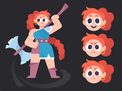 Girl With Ax сharacter Design By Varvara Zhdanova On Dribbble