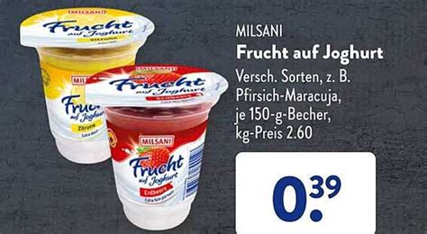 Milsani Frucht Auf Joghurt Angebot Bei Aldi S D Prospekte De