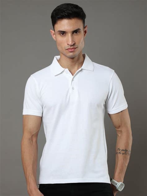 Cotton Plain White Polo Men T Shirt at Rs 450/piece in Komarapalayam | ID: 2850461961748