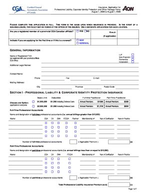 Fillable Online Cga Application Fax Email Print Pdffiller