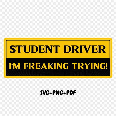 Beginner Driver, Student Driver Svg, Png, Pdf, New Driver Funny Svg ...