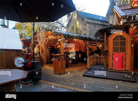 Cardiff Christmas Market And St Johns Church Taken November 2022