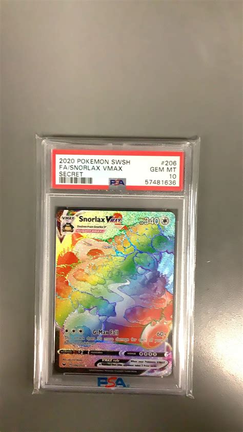 Pokemon Sword Shield Fa Snorlax Vmax Psa Gamestop