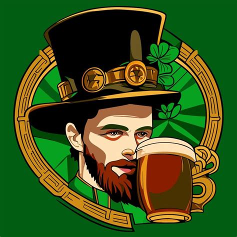 Premium Vector Saint Patrick Day Leprechaun Green Hand Drawn Cartoon