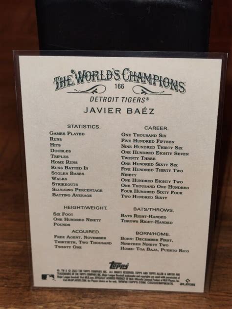 2023 Topps Allen And Ginter Foil Filigree 166 Javier Baez EBay