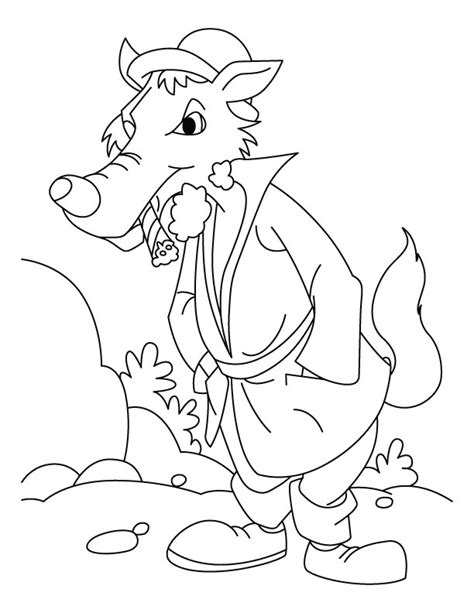 Cute Big Bad Wolf Coloring Pages