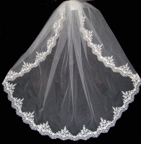 Lace Edged Veil Veil Lace Edge Veil Wedding Veils