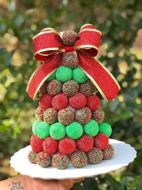 Décorations De Noël Faites Avec Des Bonbons