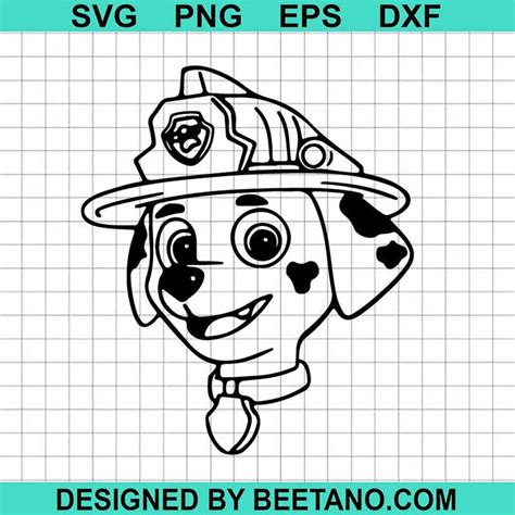 Paw Patrol Marshall Face Svg Marshall Face Svg Paw Patrol Characters Svg Cartoon Svg In 2023