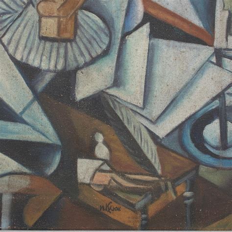 Ivan Vasilievich Kliun The Lawyer Cubist Oil On Canvas Painting By