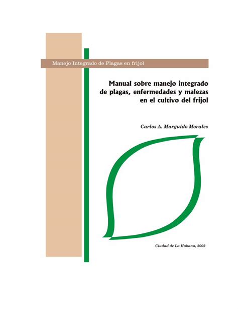 Pdf Manual Sobre Manejo Integrado De Plagas Enfermedades · Pdf