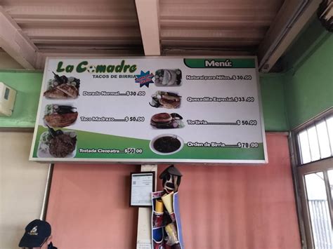 Carta Del Restaurante Tacos Del Birria La Comadre Los Mochis Benito