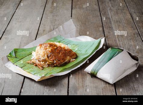 Asian Cuisine Nasi Lemak Bungkus Is A Rice Dish That Is A Popular