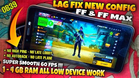 Lag Fix Play Free Fire Ob Free Fire Lag Fix Config Free Fire Max