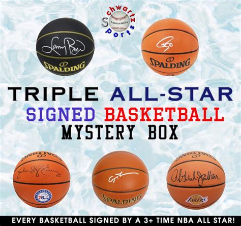 Schwartz Sports Triple All Star Signed Basketball Mystery Box Series