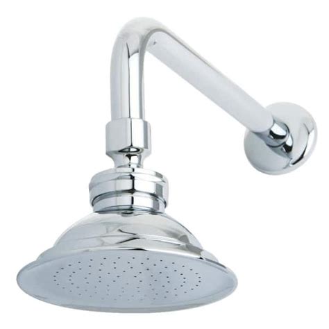 Kingston Brass 1 Spray 4 9 In Single Wall Mount Fixed Rain Shower Head In Polished Chrome