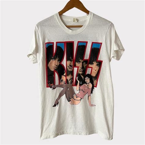 1987 Kiss Vintage Tour Band Rock Tee Shirt 80s 1980s Gem