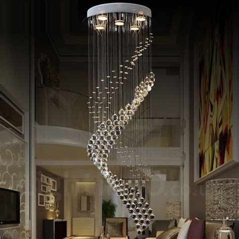 5 Lights Modern Led Crystal Ceiling Pendant Light Indoor Chandeliers