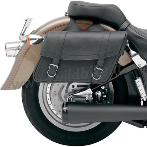 Borse Laterali In Pelle Highwayman Classic Large Per Moto Custom E