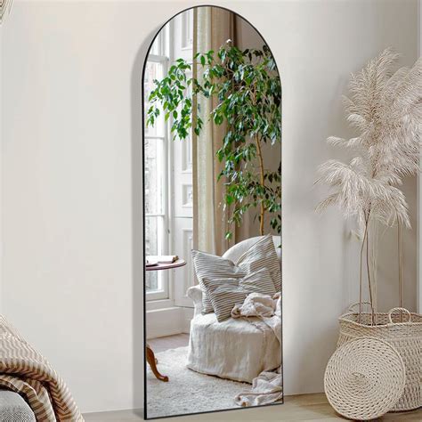 Arched Full Length Mirror 59"x16" Full Body Mirror Floor Mirror