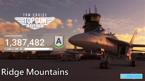 MSFS Top Gun Maverick DLC Low Altitude Challenge Ridge Mountains