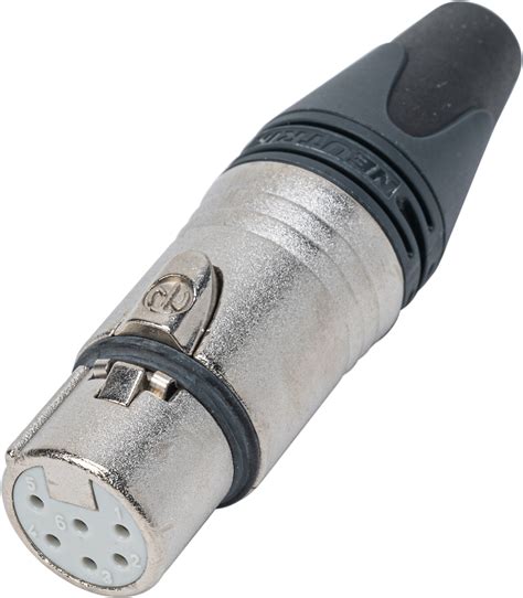 Neutrik NC6FSXX 6 Pole XLR Female Nickel Silver Switchcraft Pin Layout