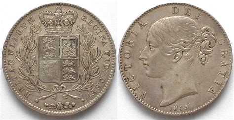 England Grossbritannien Crown Anno Viii Victoria Silber Erhaltung