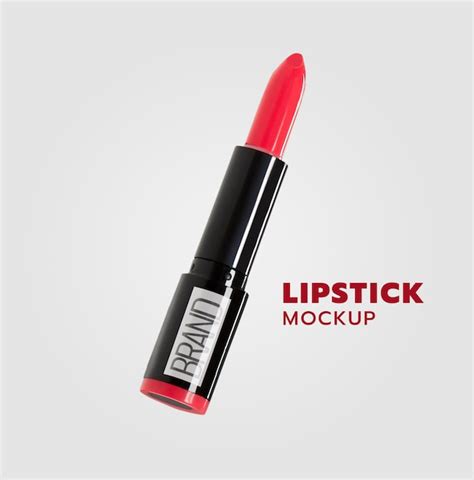 Premium Psd Red Lipstick Cosmetic Mockup