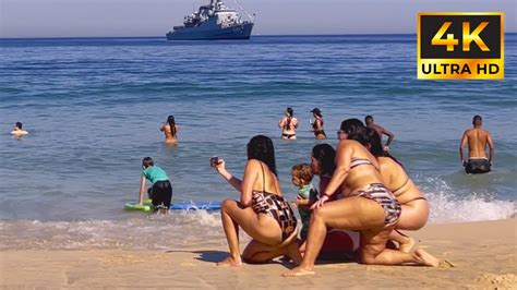 Leblon Beach Rio De Janeiro Walking Tour In K Youtube