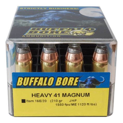 Buffalo Bore 41 Remington Magnum 210gr Jhp Handgun Ammo 20 Rounds