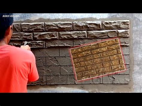 CARA MEMBUAT RELIEF DINDING MOTIF BATU ALAM ANDESIT YouTube