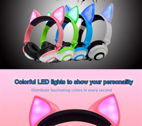 Girls Favored Wired Glow In The Dark Headphones High Quality Girls