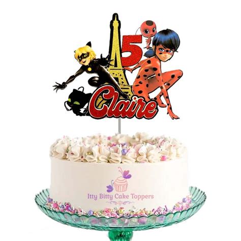 Miraculous Ladybug Card Cake Topper Itty Bitty Cake Toppers