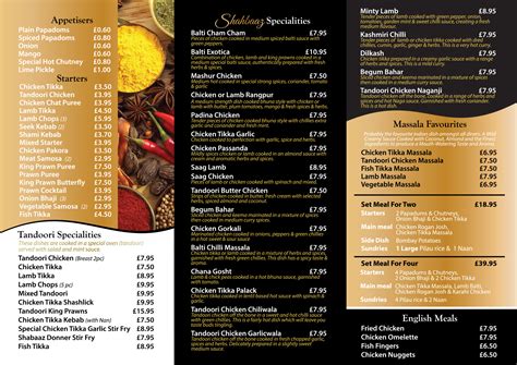 Our Takeaway Menu Shahbaaz Curry Cottage 0161 724 0000