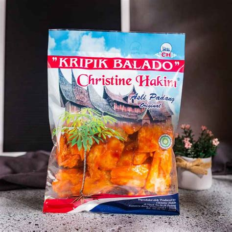 Jual Kripik Balado Panjang 250 G Christine Hakim Kemasan Biru