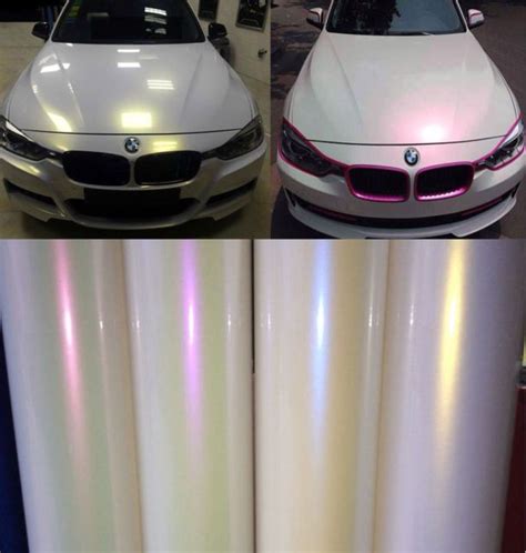 Express Shipping Glossy Pearl White Vinyl Chameleon Wrap Car Sticker