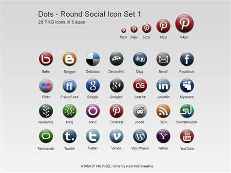 500 High Quality Free Social Media Icon Sets