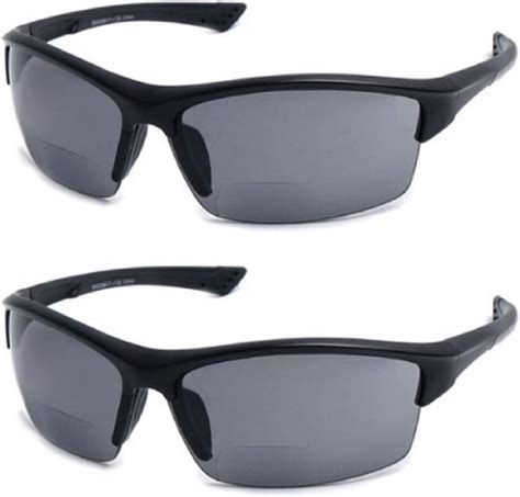 The Foster Bifocal Sun Reader Sport And Wrap Around Reading Sunglasses Unisex Half Frame