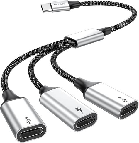 Cablecc Usb30 Type C Male 10gbps To Dual Female Power Data
